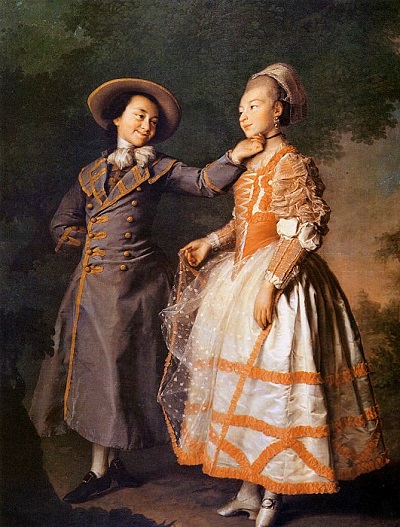 Д.Г.Левицкий.Екатерина Хрущева и Екатерина Хованская.1773