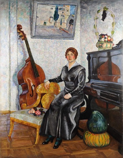 И.И.Машков.Дама с контрабасом.1915