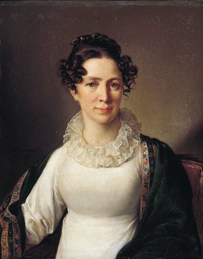 В.А.Тропинин. Портрет А.А.Тропининой,сестры художника.1827