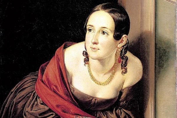 В.А.Тропинин. Женщина в окне (фрагмент). 1841