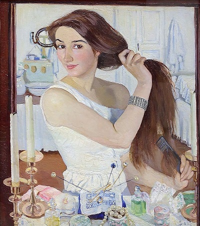 З.Е.Серебрякова.За туалетом. Автопортрет. 1909